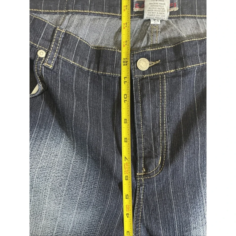 Vintage Z. Cavaricci Pinstripe Dark Wash High Waisted Straight Leg Jeans Size 24